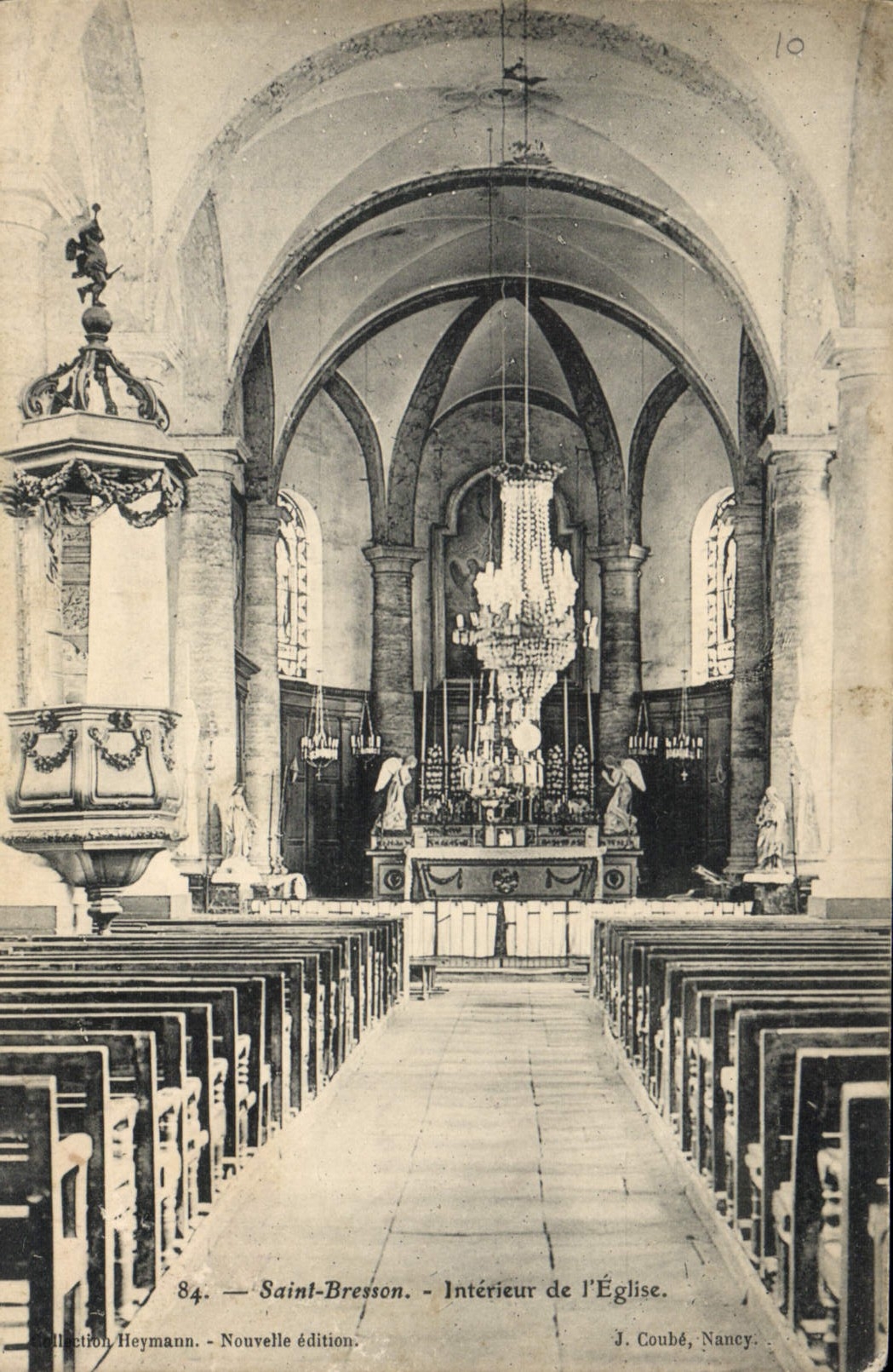 Saint-Bresson — Innenansicht der Kirche — J. Coubé, Nancy, n°84