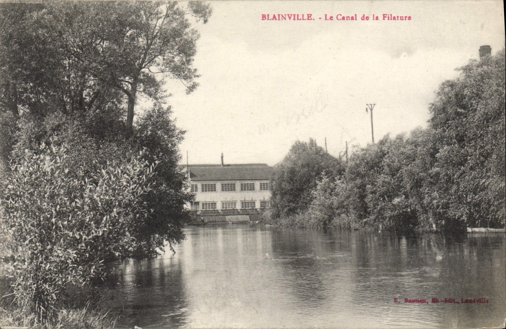 Blainville - Le Canal de la Filature — Éditeur E. Boulihan, Ma-édit. Lanfville