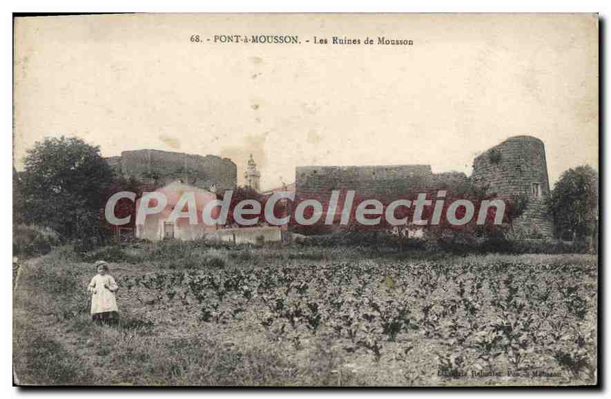 Fontaine-Mousson — Las Ruinas de Mousson — Editor: P. M. Mousson, n°68 - Anverso