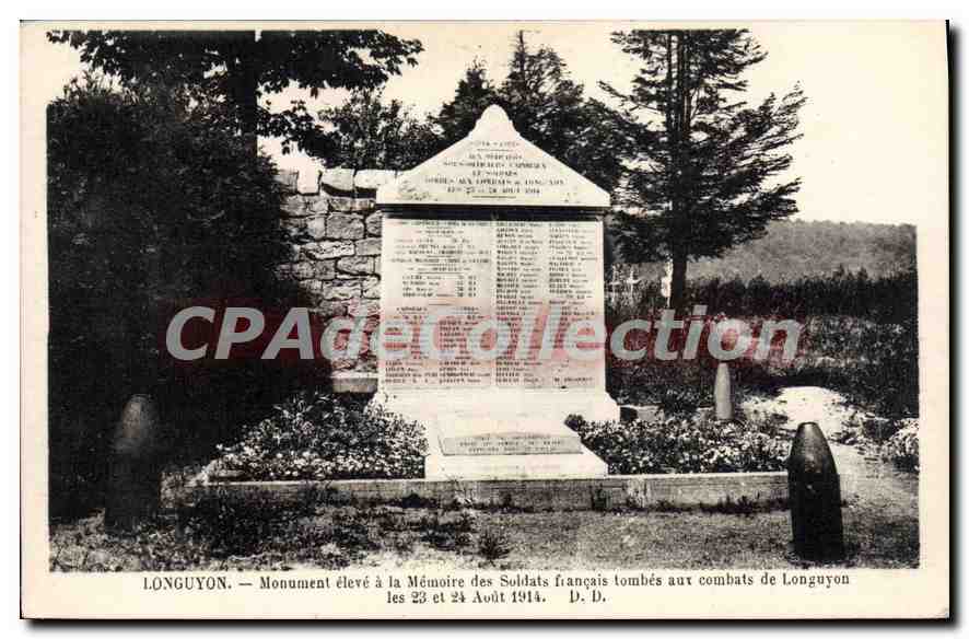 Longuyon — Monument élevé à la Mémoire des Soldats français tombés aux combats du 23 et 24 Août 1914 — D. D.