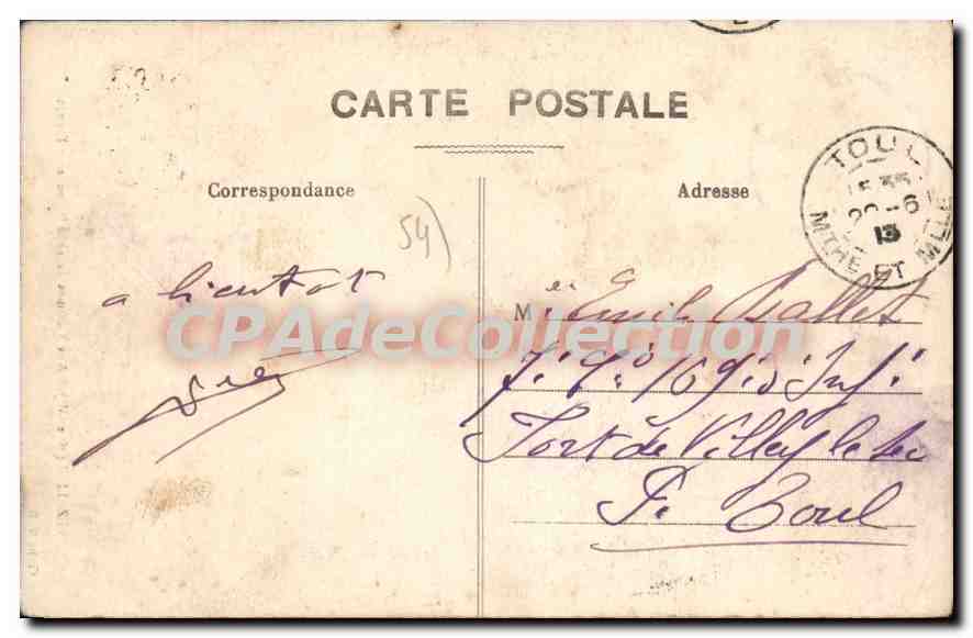 Vézelize (M.-e-M.) — Aux Victimes de 1870 — Chiché M. B. — Rückseite