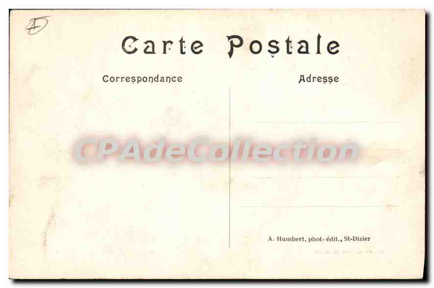 CPA Revigny La Rue De La Gare Apres Le Bombardement — Rückseite