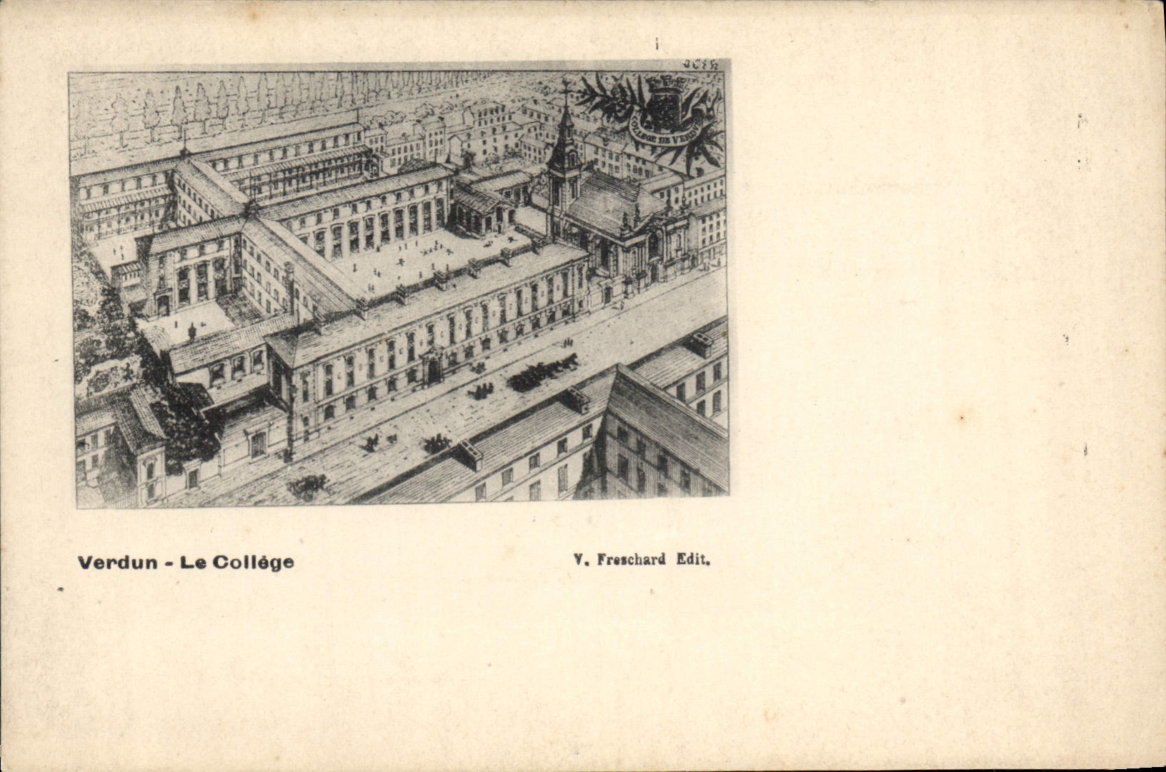 Verdun - Le Collège — vue aérienne — V. Freschard Edit.