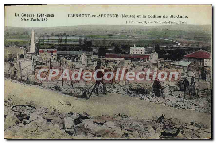 CPA Clermont En Argonne Et La Colline De Ste Anne
