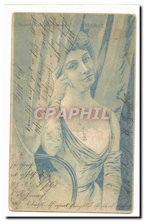 Femme en robe drapée — Henriot — éditeur Henriot