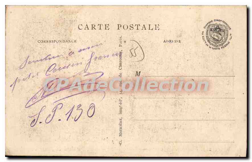 CPA Guerre De 1914-1915 Lacroix Sur Meuse — Rückseite