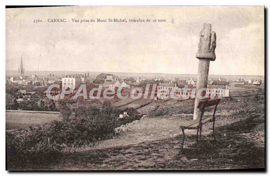 Carnac - Vue prise du Mont St-Michel, tumulus de ce nom — Collection Albert S. Trugue, n° 3760