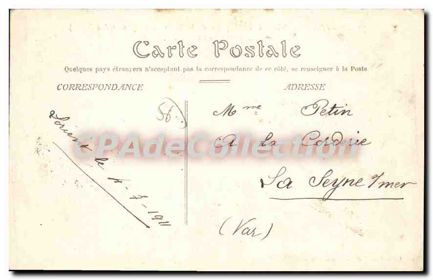 LORIENT — Vue générale prise de la Tour de l'Église (côté Nord). Le Pont du Chemin de fer. — Éditeur : Collection 'Paris-Montalban' — Rückseite