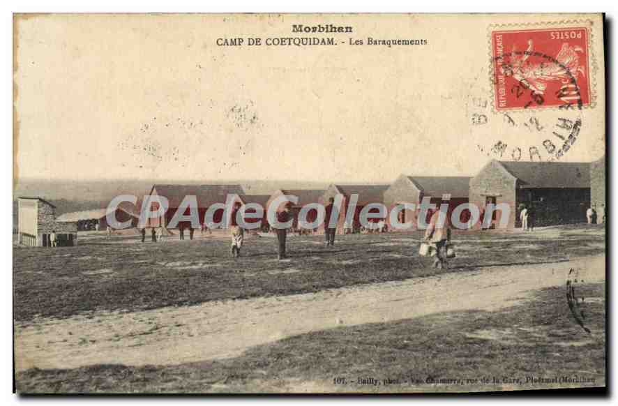 Camp de Coetquidam - Les Baraquements — Morbihan, éditeur Bailly, n°107