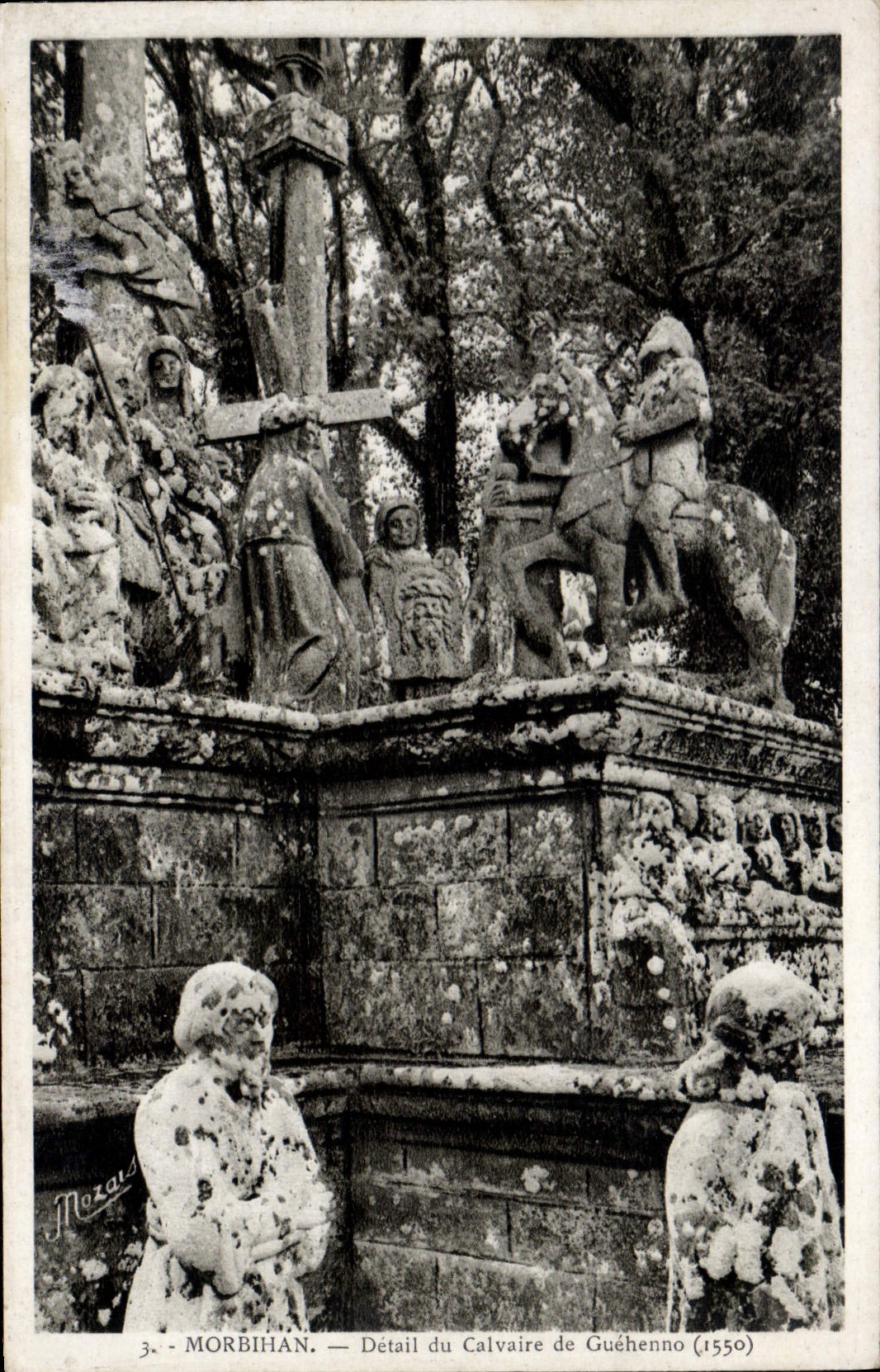 Morbihan — Détail du Calvaire de Guéhenno (1550) — J. Nozaïs