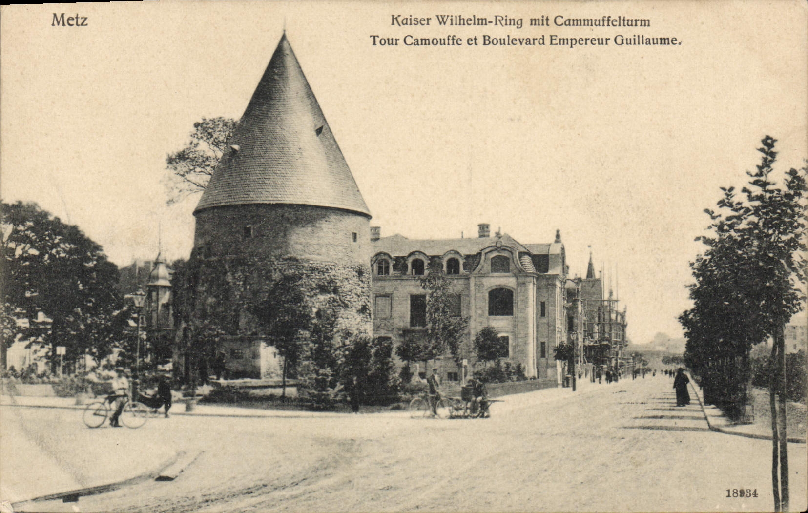 CPA Metz Kaiser Wilhelin Ring Mit Cammaffelturm tour camouffe et boulevard empereur Guillaume