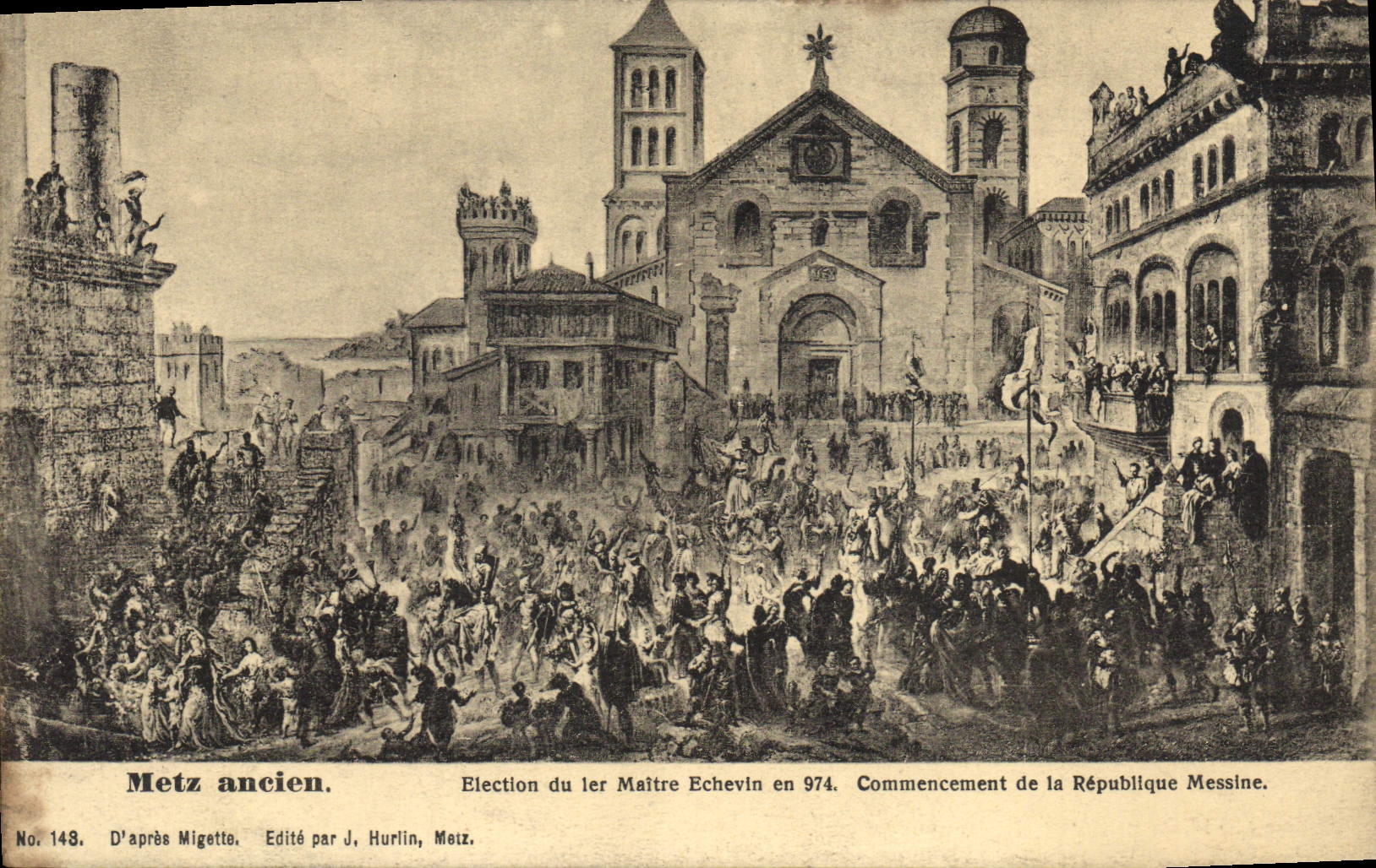 CPA Metz Ancien Election Du 1er Maitre Echevin en 974