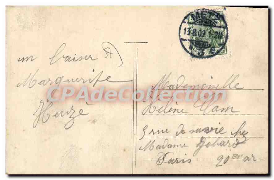 CPA Metz boulevard empereur Guillaume — Verso