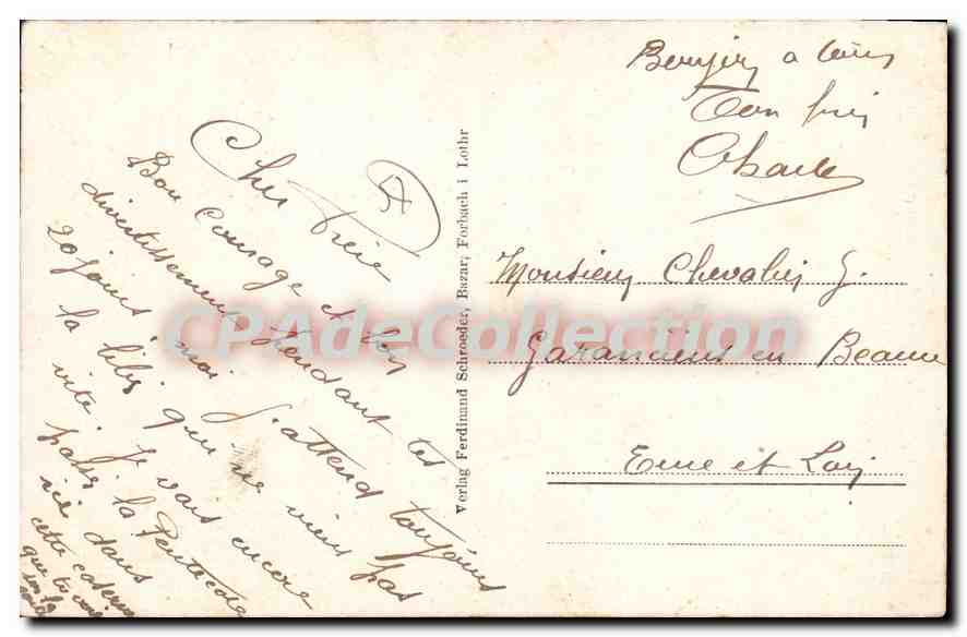 CPA Forbach Neue Infanterie Kaserne — Back