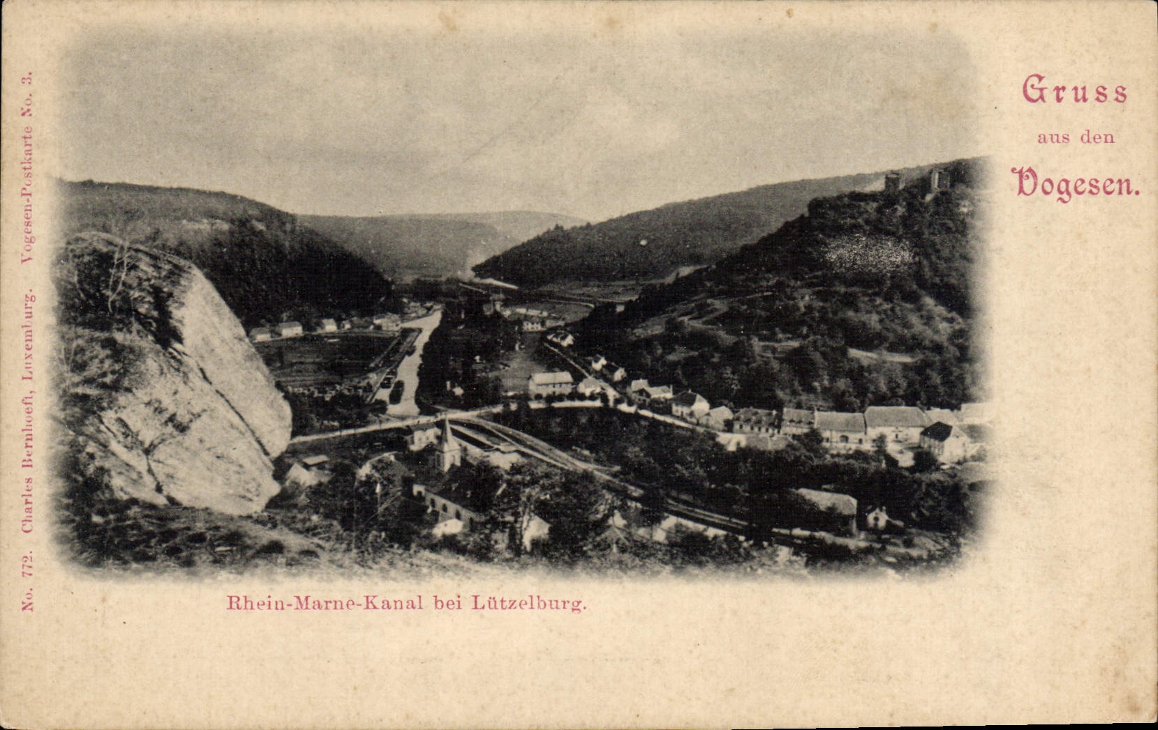 CPA Gruss Aus Den Dogesen rhein marne kanal bei Lutzelburg