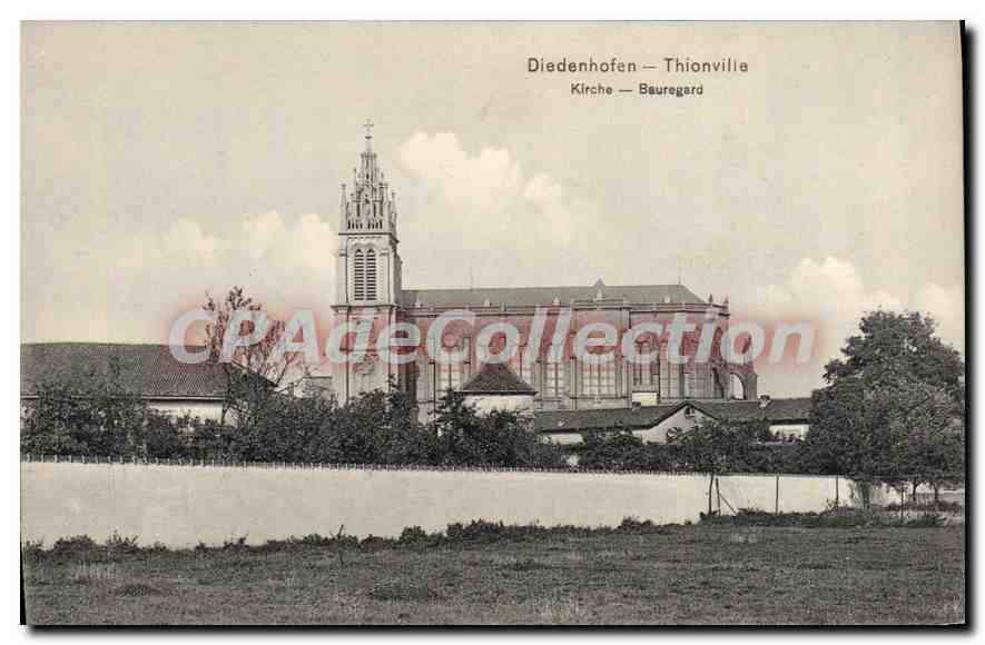 CPA Thionville Kirche Bauregard Diedenhofen