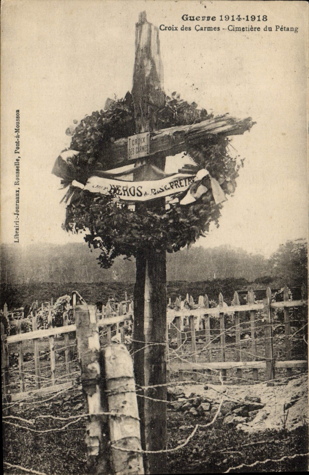 CPA Guerre Croix Des Carmes Cimetiere Du Petang