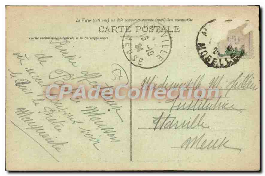 CPA Guerre Croix Des Carmes Cimetiere Du Petang — Back