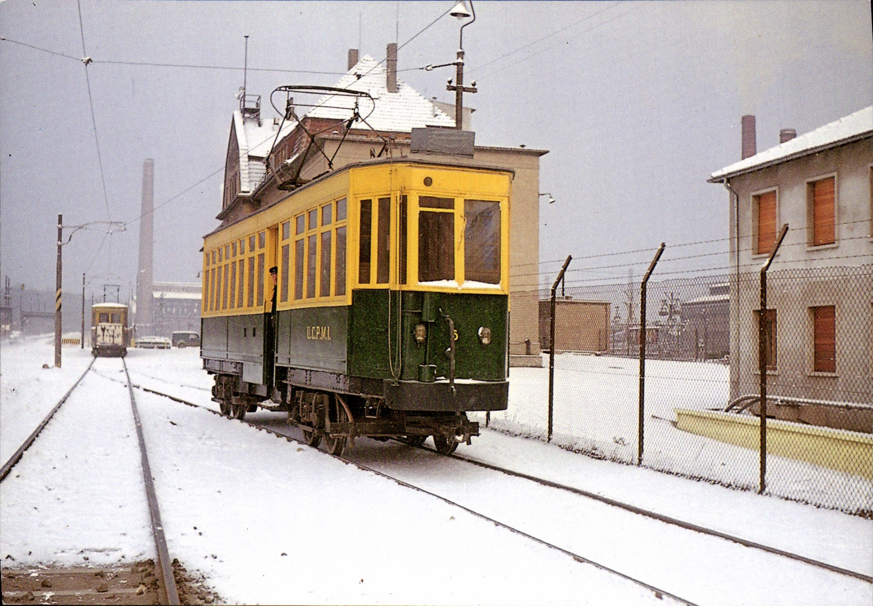 CPSM Hagondange Reseau Urbain locomotive Motrice 589 CGPT des tramways ex Paris 1961