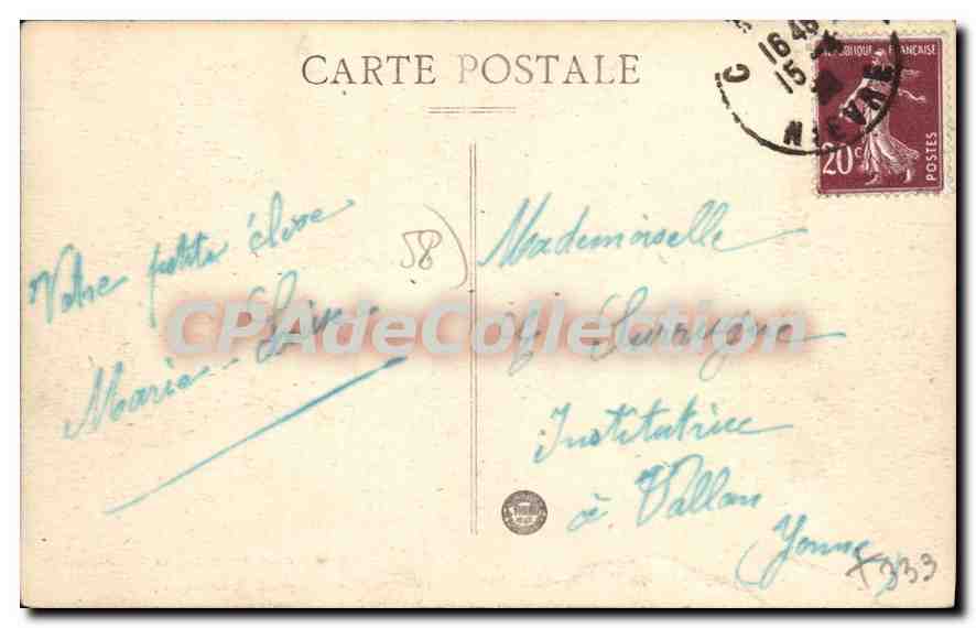 CPA Clamecy Le Crot Pinçon Et Vallee De I'Yonne — Rückseite