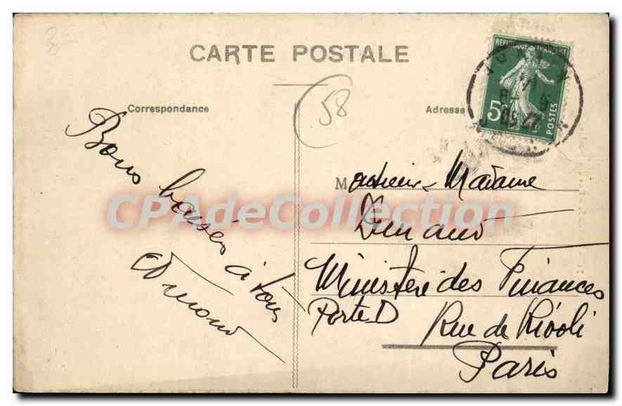 Nevers - Rue des Jacobins — éditeur E.R.N. n°74 — Verso