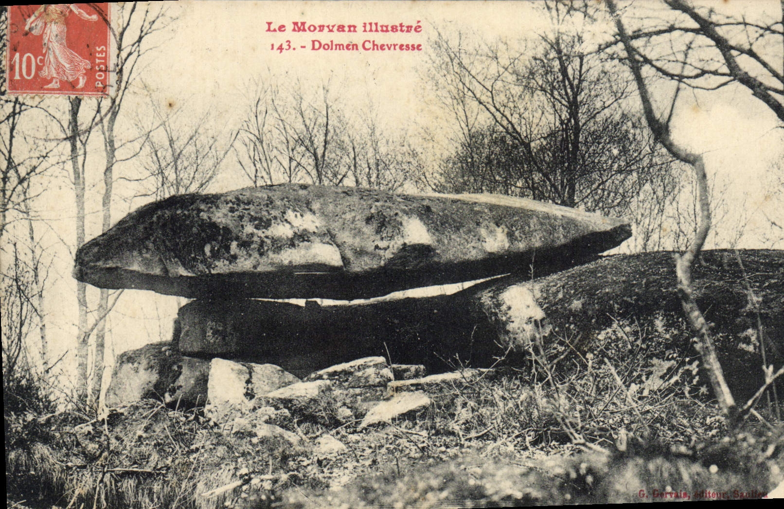 CPA Le Morvan Illustre Dolmen Chevresse
