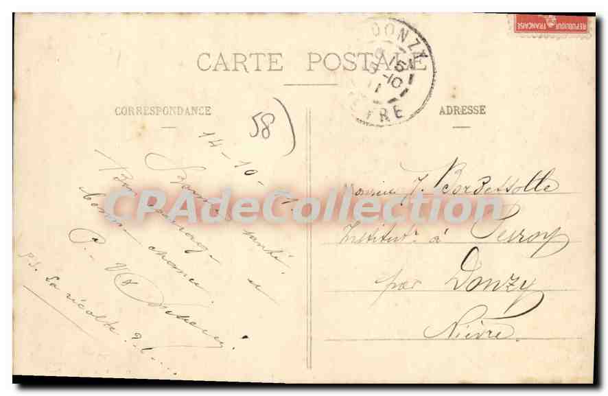 CPA Le Morvan Illustre Dolmen Chevresse — Verso