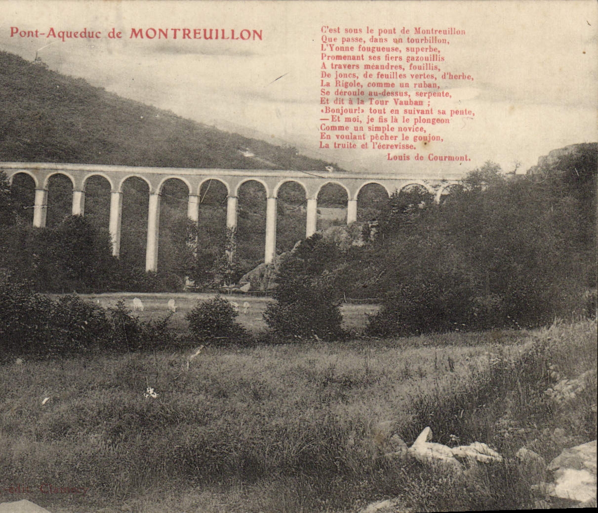 CPA Montreuillon Pont Aqueduc