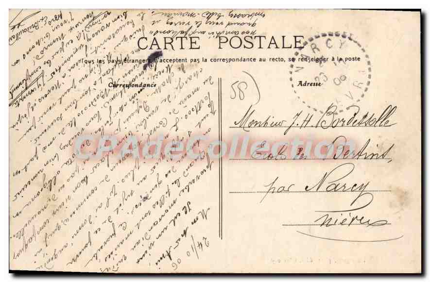 CPA Montreuillon Pont Aqueduc — Verso