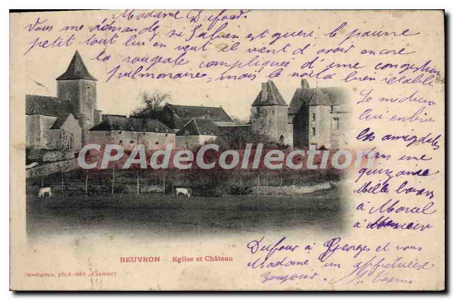 CPA Beuvron Eglise Et Chateau
