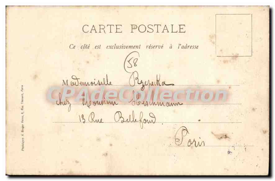 Aunay-en-Bazois — L'église et le château — Phototypie A. Roger, Paris — Verso