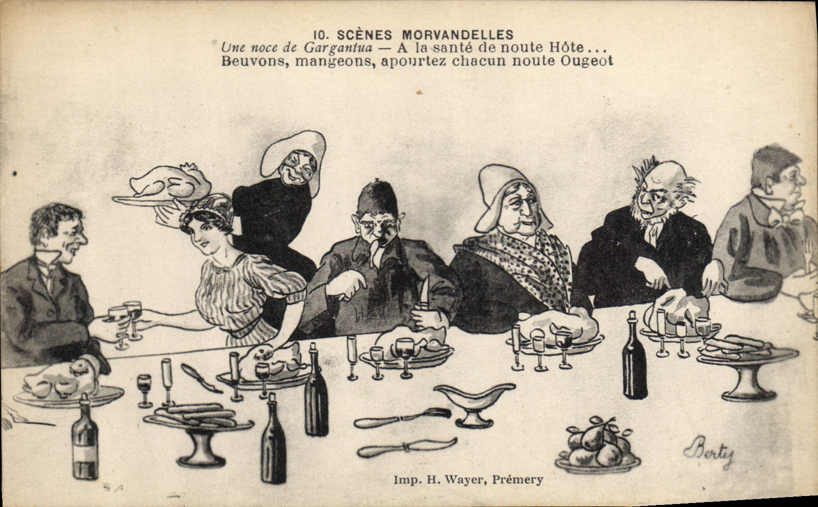 CPA Scenes Morvandelles Une Noce De Gargantua