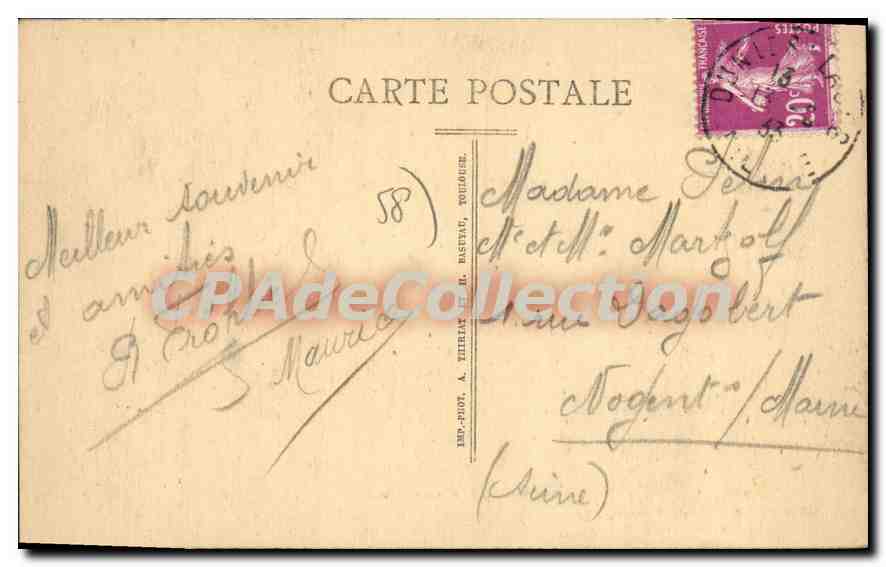 CPA Morvan Dun Les Places Le Pont Neuf — Verso
