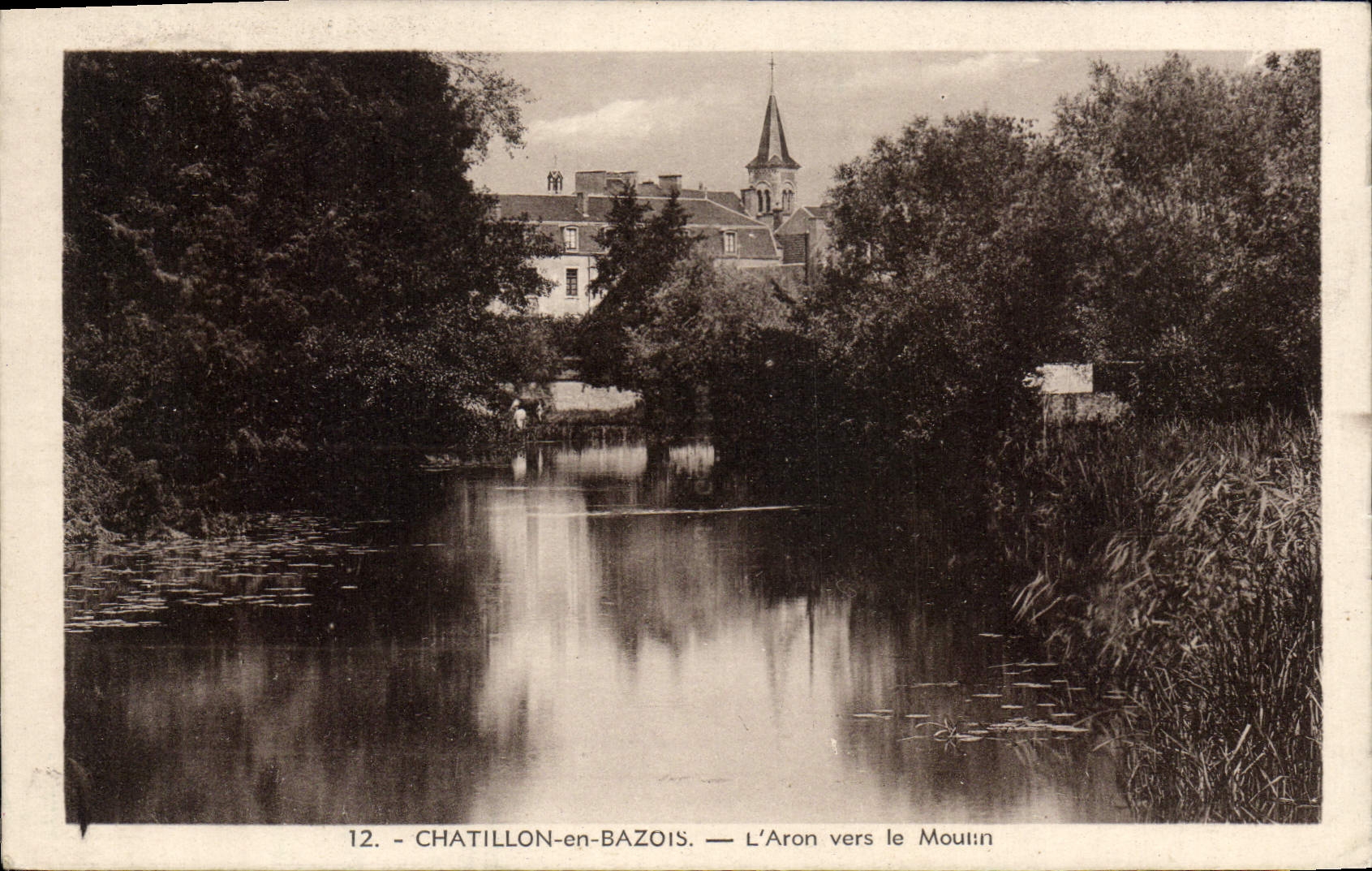 CPA Chatillon En Bazois L'Aron Vers Le Moulin
