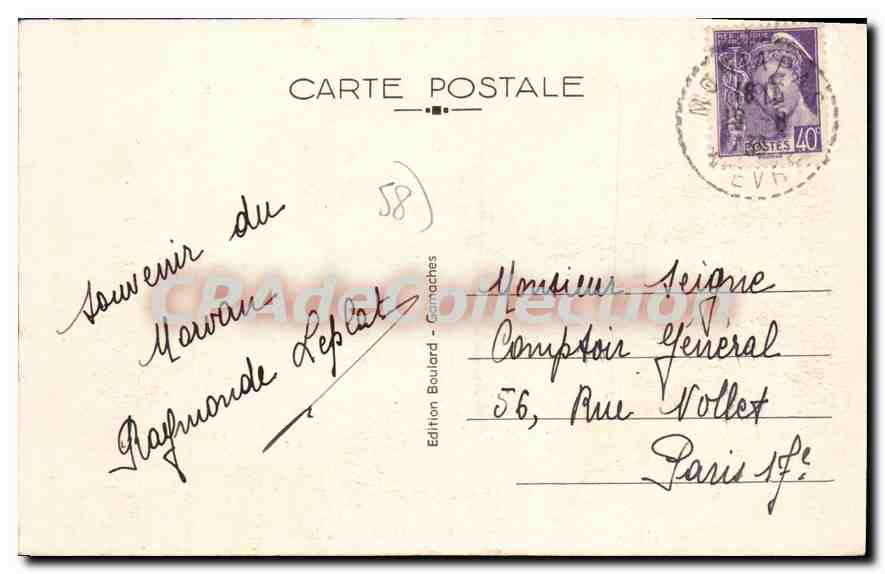 CPA Chatillon En Bazois L'Aron Vers Le Moulin — Rückseite
