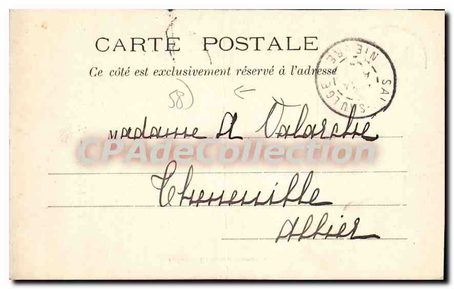 CPA Saint Saulge L'Eglise — Verso
