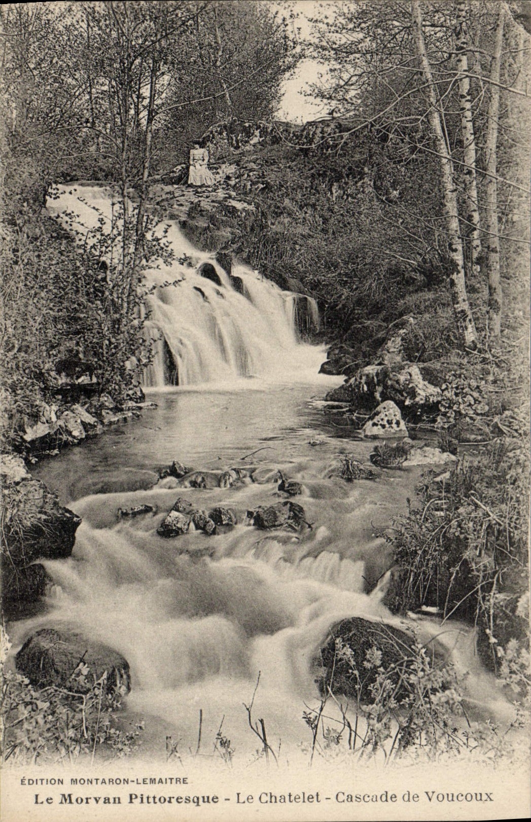 CPA Le Morvan Pittoresque Le Chatelet Cascade De Voucoux