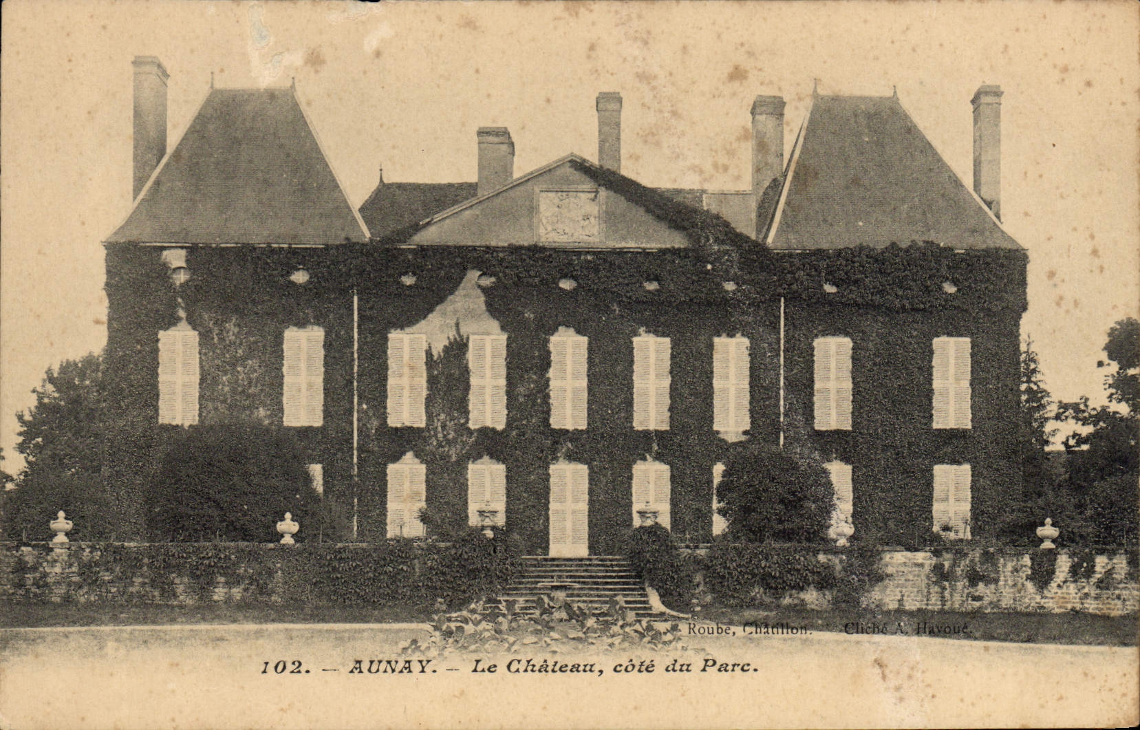 CPA Aunay Le Chateau Cote Du Parc