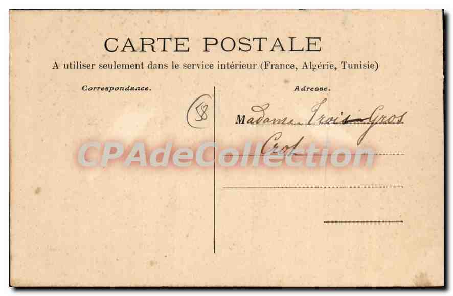 CPA Aunay Le Chateau Cote Du Parc — Verso