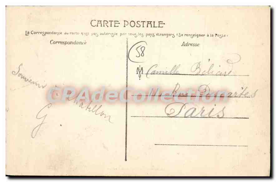 CPA Chatillon En Bazois Le Chateau — Rückseite