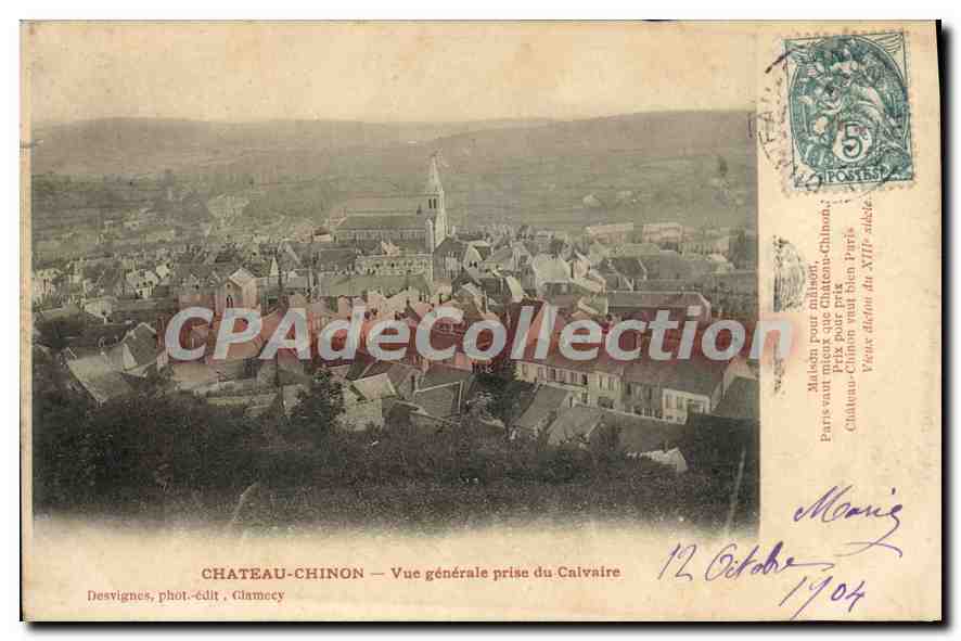 CPA Chateau Chinon Vue Generale Prise Du Calvaire