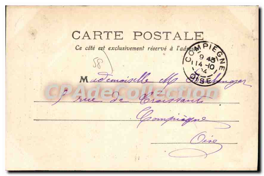 CPA Chateau Chinon Vue Generale Prise Du Calvaire — Verso