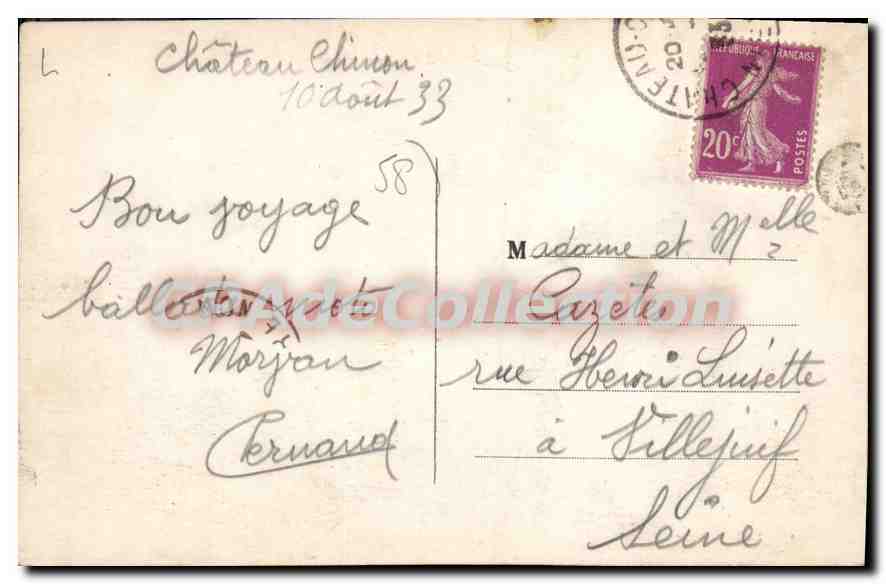 Château-Chinon — Vue générale — Édition Bénard, n°32 — Reverso