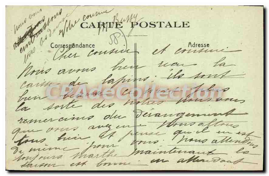 CPA Marigny I'Eglise Le Pont La Riviere — Verso