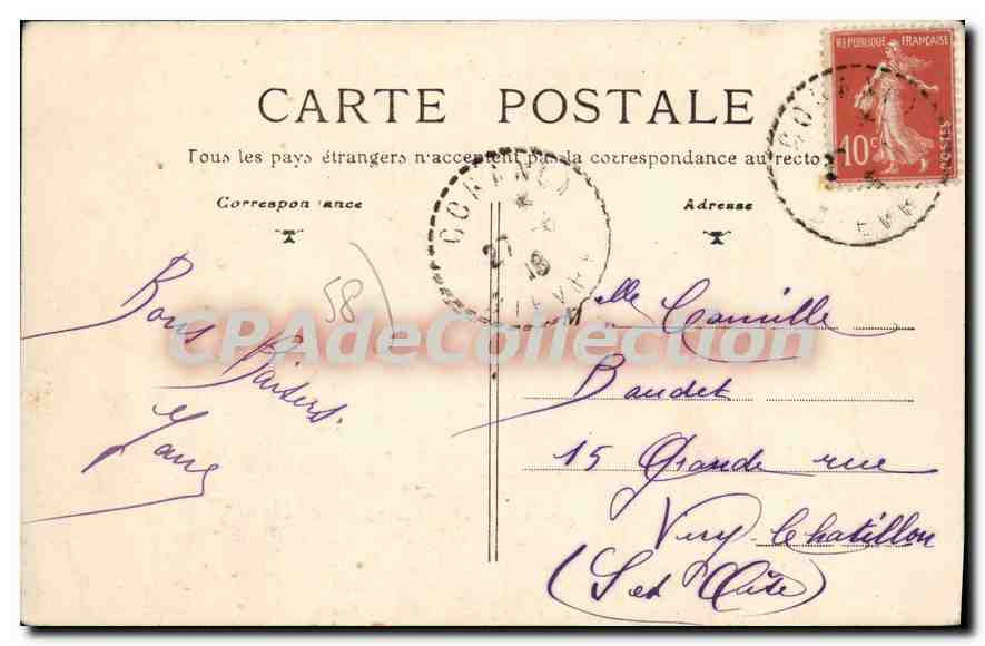 CPA Montreuillon La Vallee De I'Yonne — Verso