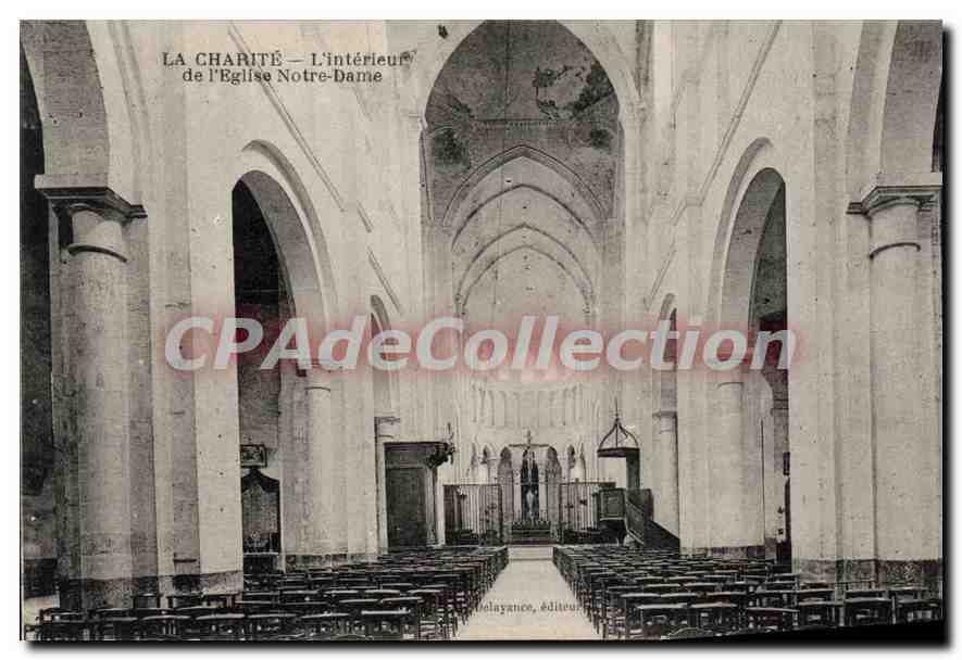 CPA La Charite L'Interieur De I'Eglise Notre Dame
