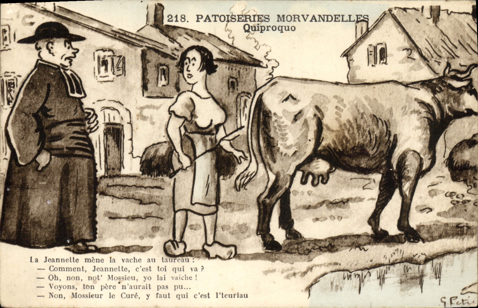 CPA Patoiseries Morvandelles Quiproquo