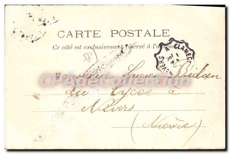 Varzy — Armes de la Ville — Edmond Barret, phot. à Varzy — Verso