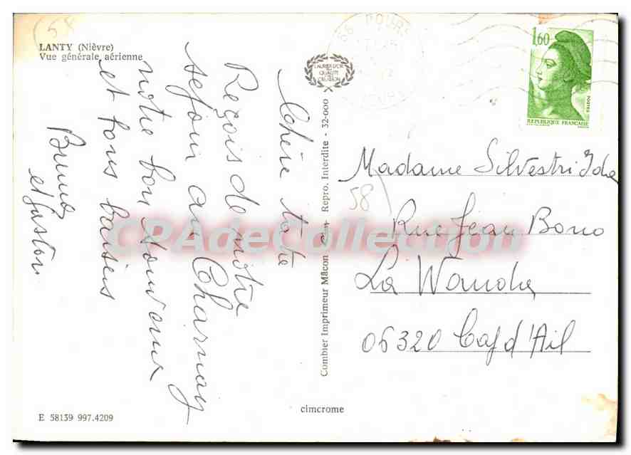 Lanty (Nièvre) — Vue générale aérienne — Cimchrome — Back
