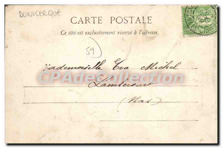 Le Président Félix Faure part pour Cronstadt consacrer l'alliance Franco-Russe — Rade de Dunkerque, 18 août 1897 — Eugène Chigot, phototypie H. Bergeret & Cie, Nancy — Reverso